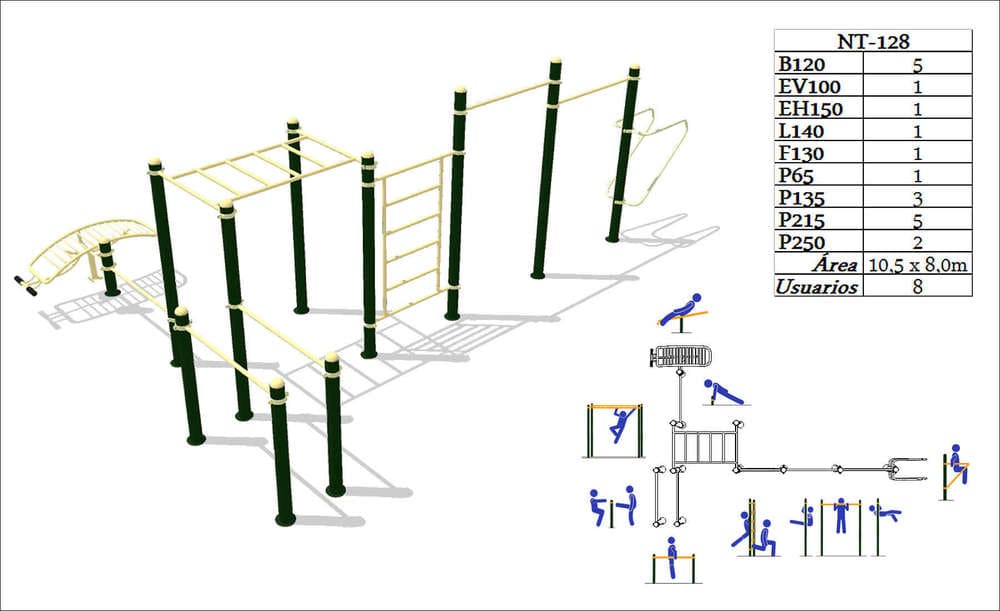 MAQUINAS DE GIMNASIO URBANAS MK FITNESS